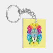鋭く明るいライオン キーホルダー (正面左)