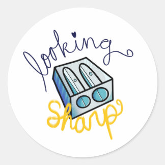 鋭く見える!クラスルームのシール ラウンドシール