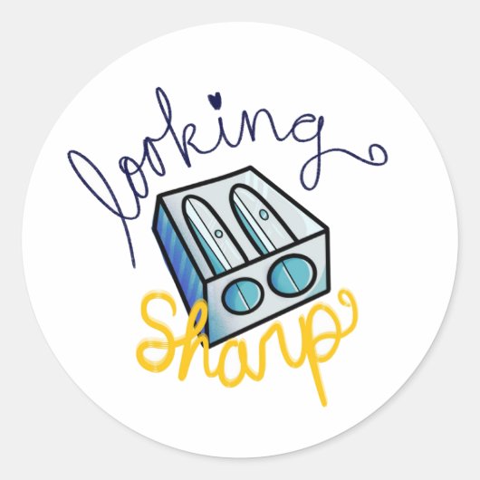 鋭く見える！クラスルームのシール ラウンドシール (正面)