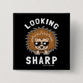 鋭く見える 缶バッジ (正面)