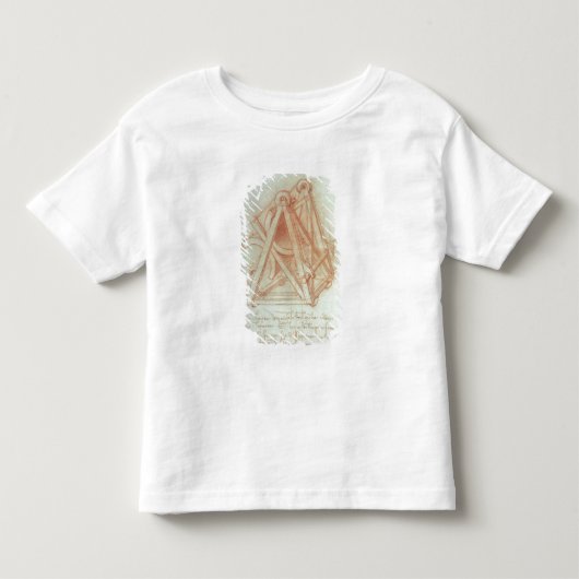 鋳造が付いている木フレームワークの勉強 トドラーTシャツ (正面)