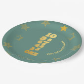 鋳造された新年のイブパーティー ペーパープレート (アングル)