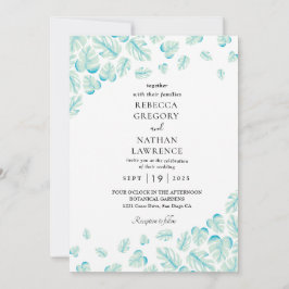 鋳造された秋の結婚式招待状 招待状