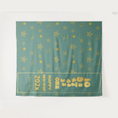 鋳造金ゴールド新年EVEカウントダウンパーティー タペストリー (正面(横))