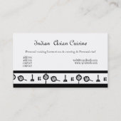 鋳鉄のシェフの料理用のケータリングの調理師 名刺 (裏面)