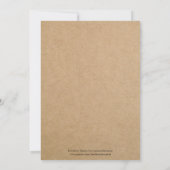 鋳鉄の在庫台所ブライダルシャワー 招待状 (裏面)