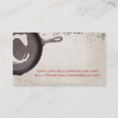 鋳鉄の小鍋鍋のシェフのケータリングのモノグラム 名刺 (裏面)