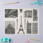 鋳鉄建築1894エフェメラ・デコページ 薄葉紙 (クラフト)