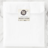 鋳鉄製フライパン料理人シェフギフトタグ スクエアシール (バッグ)