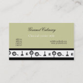 鋳鉄鍋のシェフの料理用の食品工業 名刺 (裏面)