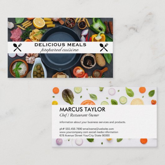 鋳鉄鍋 | 料理成分 名刺 (正面/裏面)