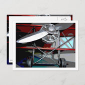 鋳鉄飛行機はがき ポストカード (正面/裏面)