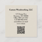 鋸刃素朴木工師QRコード スクエア名刺 (裏面)