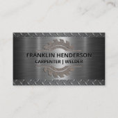 鋸刃 | ダイヤモンドメッキ鋼 | メタリック 名刺 (正面)