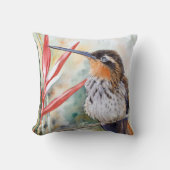 鋸勘定書を出された隠者のハチドリのファインアートの枕 クッション (正面)