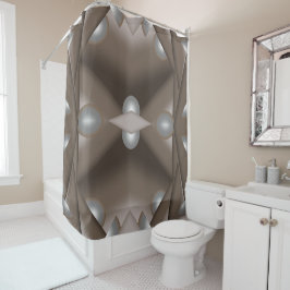 鋸歯刃の同心円アーストーンアーグラデーショント シャワーカーテン