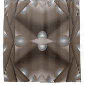 鋸歯刃の同心円アーストーンアーグラデーショント シャワーカーテン (正面)