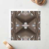 鋸歯刃の同心円アーストーンアーグラデーショント ノートカード (正面/裏面インサイチュ)