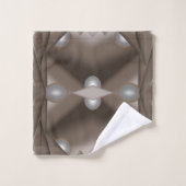 鋸歯刃の同心円アーストーンアーグラデーショント バスタオルセット (ウォッシュタオル)