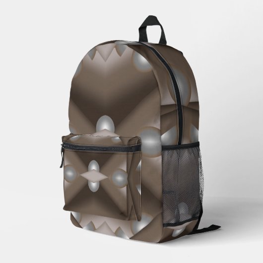 鋸歯刃の同心円アーストーンアーグラデーショント プリントバックパック (裏面右端)