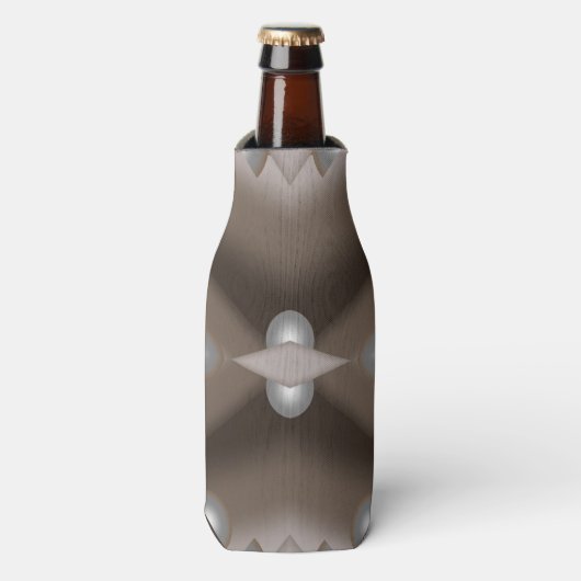 鋸歯刃の同心円アーストーンアーグラデーショント ボトルクーラー (ボトル正面)