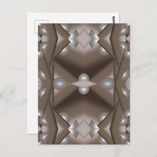 鋸歯刃の同心円アーストーンアーグラデーショント ポストカード (正面/裏面)