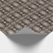 鋸歯刃の同心円アーストーンアーグラデーショント ラッピングペーパー (角)