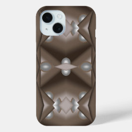 鋸歯刃の同心円アーストーンアーグラデーショント iPhone 15ケース