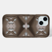 鋸歯刃の同心円アーストーンアーグラデーショント Case-Mate iPhoneケース (裏面 (横))