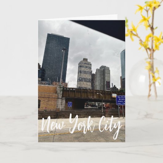 鋼と空 NYC カード (黄色い花)