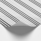 鋼と銀のピンストライプ包装紙 ラッピングペーパー (角)