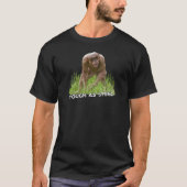 鋼のように硬い無毛のチンポ Tシャツ (正面)