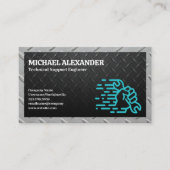 鋼の背景 |手のひら 名刺 (正面)