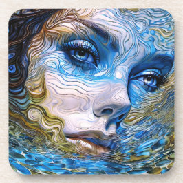 「鋼の視線」 – 水中の女性 コースター