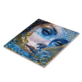 「鋼の視線」 – 水中の女性 タイル (側面)