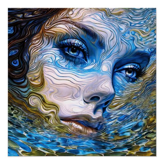 「鋼の視線」 – 水中の女性 ポスター (正面)