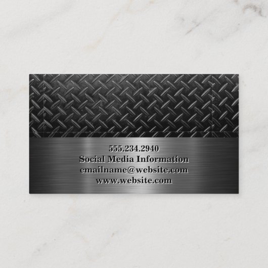 鋼めっき |メタリック 名刺 (裏面)