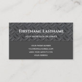 鋼エレガントおもしろい金プレート2トーンダークグレー 名刺 (裏面)