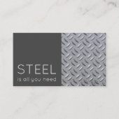 鋼エレガントおもしろい金プレート2トーンダークグレー 名刺 (正面)