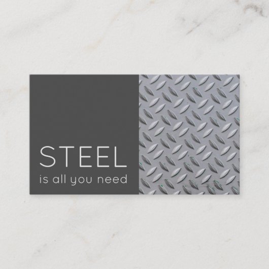 鋼エレガントおもしろい金プレート2トーンダークグレー 名刺 (正面)