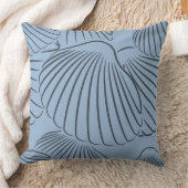 鋼スタイリッシュ青シーシェルパターン装飾用クッション クッション (ブランケット)