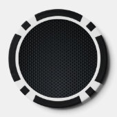 鋼ストライプの暗金属 ポーカーチップ (裏面)