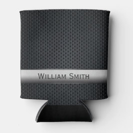 鋼ストライプの暗金属 缶クーラー