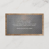 鋼パターン |レザー 名刺 (裏面)