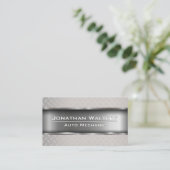 鋼プレート金属トリム | 工業用 名刺 (スタンド正面)