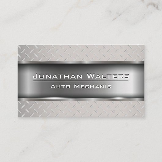 鋼プレート金属トリム | 工業用 名刺 (正面)