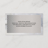 鋼プレート金属 | 掘削機掘削土掘り 名刺 (裏面)