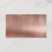 鋼ミニマル銅ピンク金ゴールドマトリックス雨赤面 名刺 (裏面)