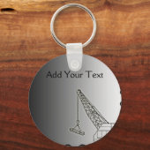 鋼モダン建築 キーホルダー (正面)