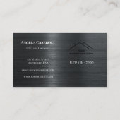 鋼モダン金属背景建築会社 名刺 (裏面)